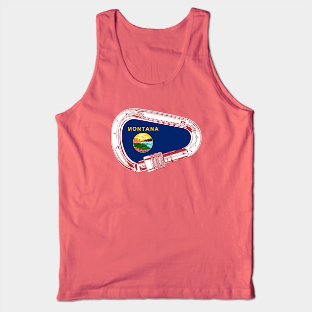 Montana Flag Climbing Carabiner Tank Top by esskay1000